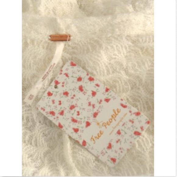 FREE PEOPLE knit dress Snug Bug ivory tassels NEW XS X-Small - Picture 2 of 7